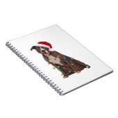 Pittie Pitbull Kerstverlichting Xmas Hondenliefheb Notitieboek (Rechterzijde)