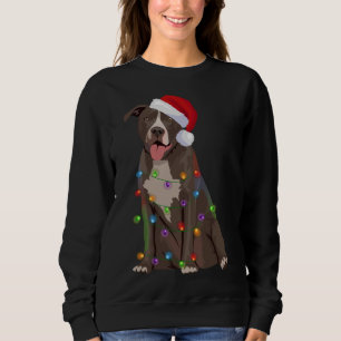 Pittie Pitbull Kerstverlichting Xmas Hondenliefheb Trui