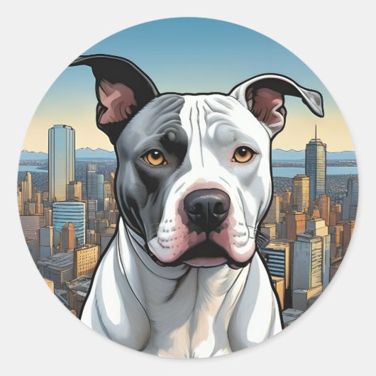 Pittie Pitbull Urban Dog Stickers (Voorkant)