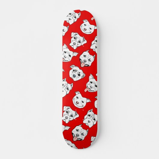 "Pittie Pittie alsjeblieft!" Dog Drawing Pattern Persoonlijk Skateboard (Voorkant)