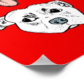 "Pittie Pittie alsjeblieft!" Dog Drawing Pattern Poster (Hoek)