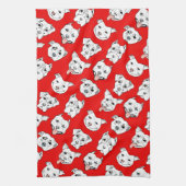 Pittie Pittie alsjeblieft. Illustratiepatroon voor Theedoek (Verticaal)