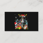 Pittie Reindekerst - kerstboom lichten Pajama Dog Visitekaartje (Achterkant)