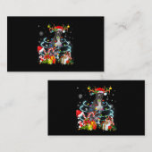 Pittie Reindekerst - kerstboom lichten Pajama Dog Visitekaartje (Voorkant / Achterkant)