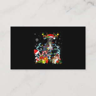 Pittie Reindekerst - kerstboom lichten Pajama Dog  Visitekaartje