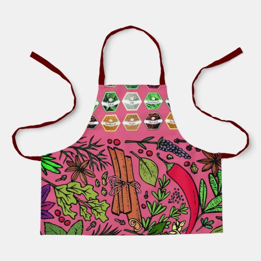 Pittig Bak Barbeque Plezier Schort (Voorkant)