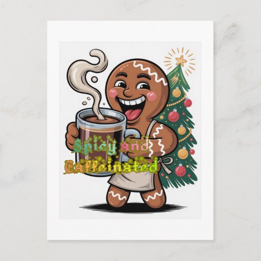 Pittig en Gecaffëineerd Briefkaart (Voorkant)