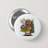 Pittig en Gecaffeïneerd Ronde Button 5,7 Cm (Voorkant /achterkant)