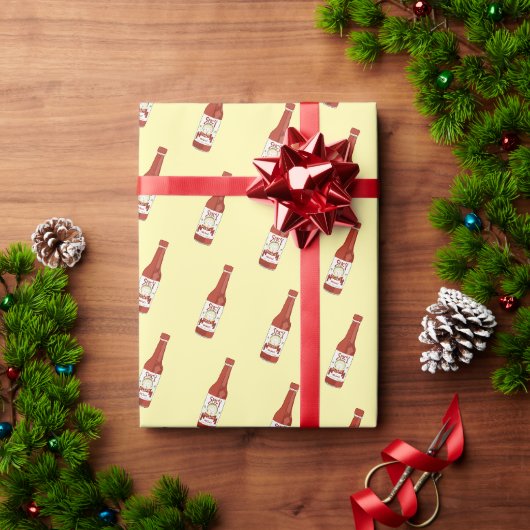 Pittig! Heet Sauzen Salsa Cute Handgetekend Cadeaupapier (Feestdagen Geschenken)