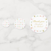 Pittig Leven Moderne Harten Meerkleurig DANK JE Confetti (Voorkanten)