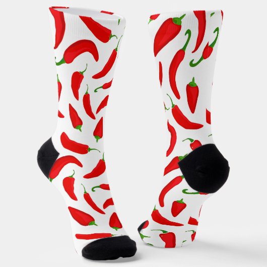 Pittig Red Chili Pepper patroon Sokken (Gebogen)
