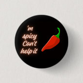 Pittig ronde button 3,2 cm (Voorkant)