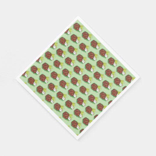 Pittige BBQ Buffel Kip Wings Tailgate Party Servet (Hoek)