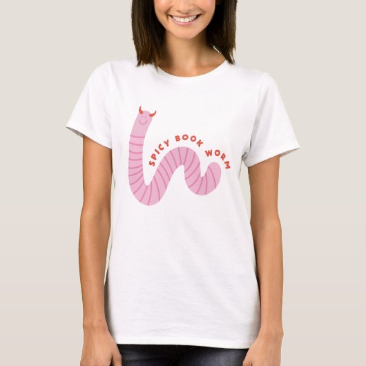 Pittige boekenwurm t-shirt (Voorkant)