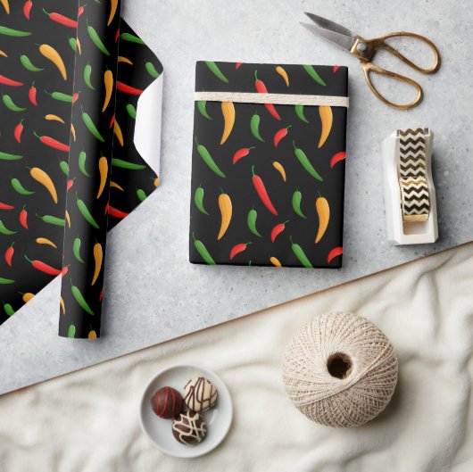 Pittige Chilipepers Inpakpapier (Crafts)