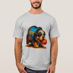 Pittige Chips Puppy T-Shirt   Grappige Cute Hond S