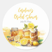 Pittige citertaart gemberthee bruidsjonkerfeest ronde sticker (Voorkant)
