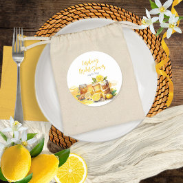 Pittige Citroen Cake Gember Thee Bruidsfeest Ronde Sticker