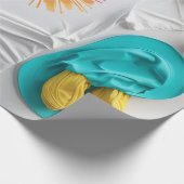 Pittige citroen & roos cadeaupapier (Hoek)