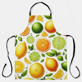 Pittige Citrus Oogst Schort – Sinaasappel & Limoen