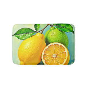 Pittige Citrus Uitbarsting van Zonneschijn Design Badmat