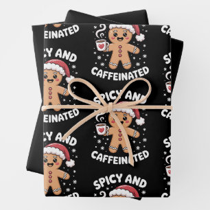 Pittige en cafeïnehoudende kerst gingerbread koffi inpakpapier vel