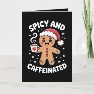 Pittige en cafeïnehoudende kerst gingerbread koffi kaart
