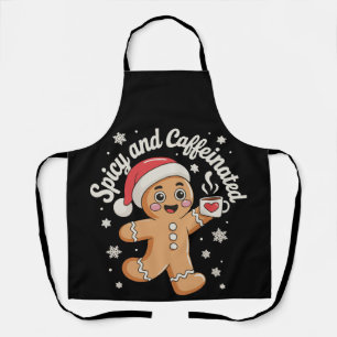 Pittige en cafeïnehoudende kerstman kerstmis schort