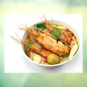 Pittige Garnalensoep Hete Zure Soep Thais Restaura Raamsticker (Vel 3)