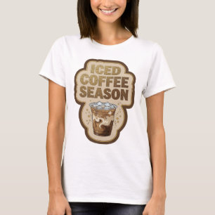 Pittige Goud IJSTIJD KOFFIE Modern ontwerp T-shirt