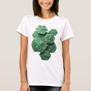 Pittige groene LUCKY COINS Citaat Design T-shirt