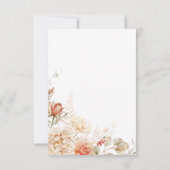 Pittige Herfst Roest & Blush Bloemen Bruiloft Save The Date (Achterkant)