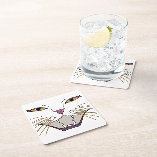 pittige kattenliefhebber kartonnen onderzetters (Insitu)