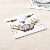 pittige kattenliefhebber kartonnen onderzetters (Schuin)