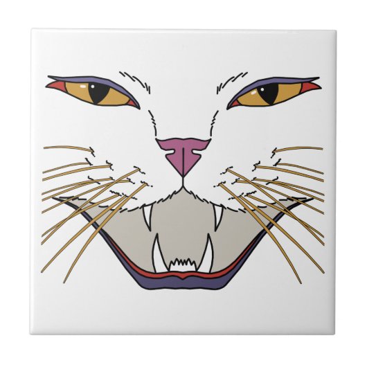 pittige kattenliefhebber tegeltje (Voorkant)