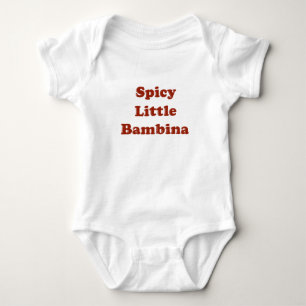 Pittige Kleine Bambina Grappige Italiaanse Baby T- Romper