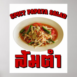 Pittige Papajasalade [Som Tam] ... Thais Lao Voeds Poster