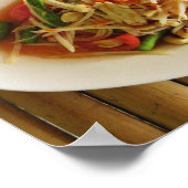 Pittige Papajasalade [Som Tam] ... Thais Laos Eten Poster (Hoek)