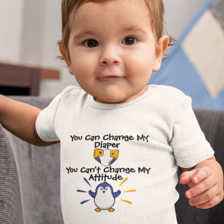 Pittige pinguïn met attitude baby body romper