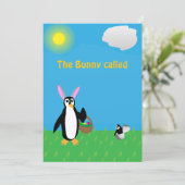 Pittige Pinguïn Pasen Humor Kaart (Staand voorkant)