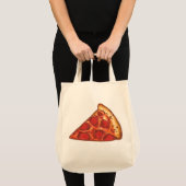 Pittige pizza aquarelontwerp tote bag (Voorkant (product))