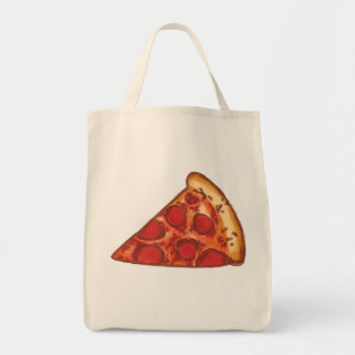 Pittige pizza aquarelontwerp tote bag