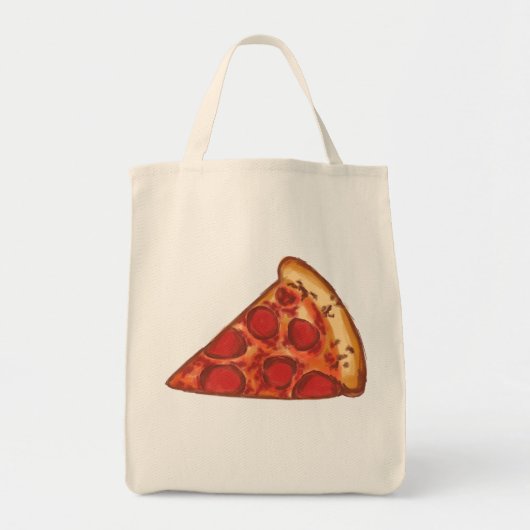 Pittige pizza aquarelontwerp tote bag (Voorkant)