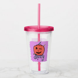 Pittige Pompoen Specerij Acryl Drinkbeker