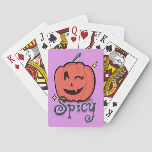 Pittige Pompoen Specerij Pokerkaarten (Achterkant)