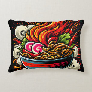 Pittige Ramen Japanse Noedels Straatkunst Accent Kussen