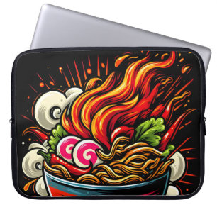 Pittige Ramen Japanse Noedels Straatkunst Laptop Sleeve