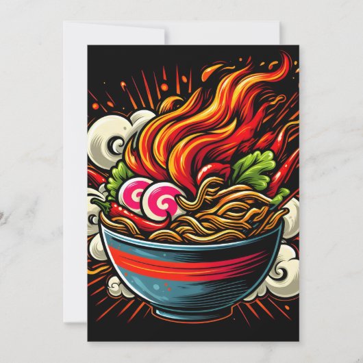Pittige Ramen Japanse Noodle Straatkunst Aankondiging (Voorkant)