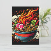 Pittige Ramen Japanse Noodle Straatkunst Aankondiging (Staand voorkant)