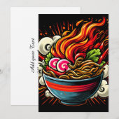 Pittige Ramen Japanse Noodle Straatkunst Aankondiging (Voorkant / Achterkant)
